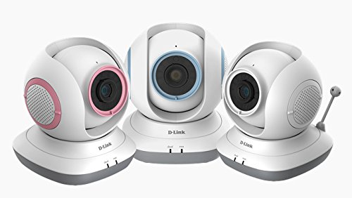 D-Link DCS-855L EyeOn Baby Monitor, Risoluzione HD, Rotazione a 360° Motorizzata, Slot per MicroSD, Sensore di Temperatura, Colori Assortiti