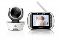 Motorola, Baby Monitor Digitale Con Display A colori Da 3,5" Sul Ricevitore E Videocamera Sul Trasmettitore, Bianco
