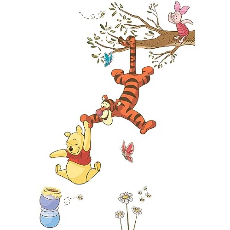 RoomMates RMK2463GM Winnie The Pooh Swinging For Honey Autocolante da muro
