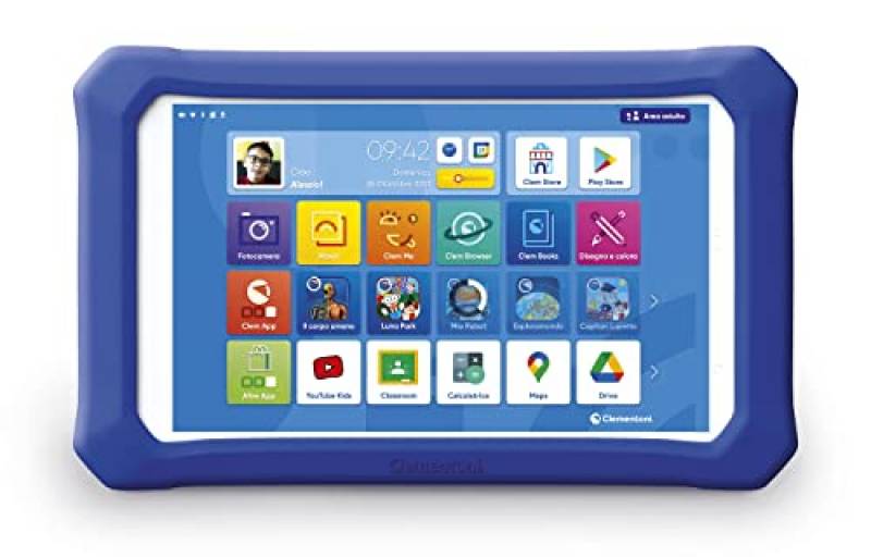 Clementoni X Revolution, Bambini-Tablet clempad 6-12 Anni, 8", Android 11, Memoria 16 GB, WiFi, Tante App preinstallate, Versione in Italiano, Multicolore, 16762