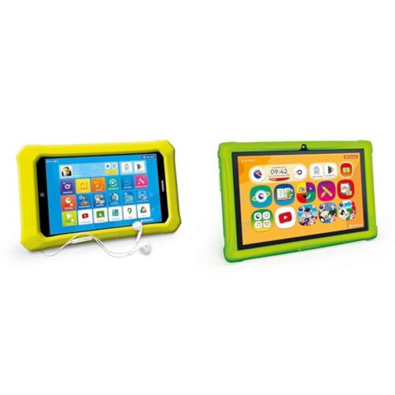 Clementoni Clempad 8" PRO - Tablet Educativo per Bambini 6-12 Anni, Schermo IPS HD 8", Memoria 16Gb, RAM 2G, Android 13-16796 & 16795 - Clempad Tablet Educativo, Tecnologia per Bambini 3-6 Anni