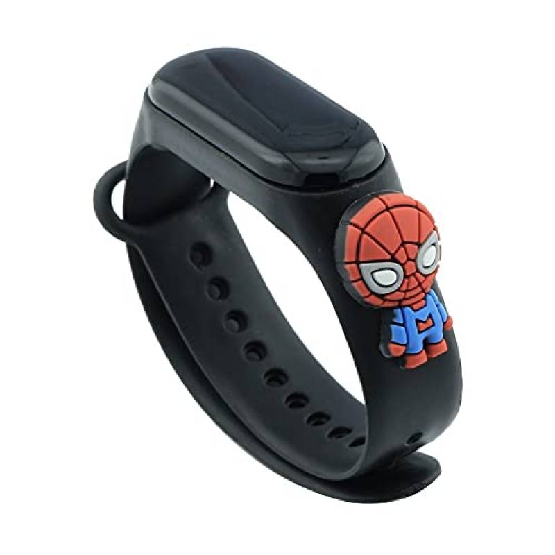 Orologio digitale braccialetto in silicone bambino bambina Sportivo cartoni animati - cinturino compatibile xiaomi mi band (Spider)