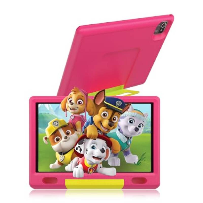 Wqplo Tablet per bambini da 10 pollici Android 13 64 GB da 5000Mah Bluetooth IPS HD 1280 * 800 Visualizza Google Services Controllo parentale (pink)