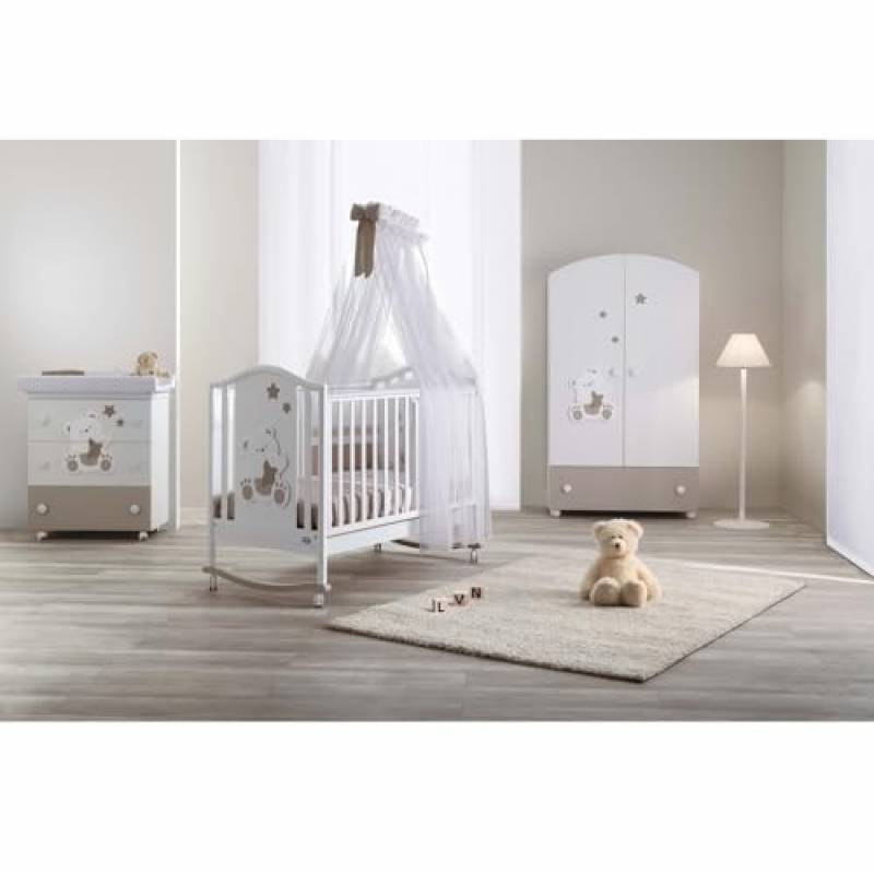 Lettino Orsone Bianco Tortora