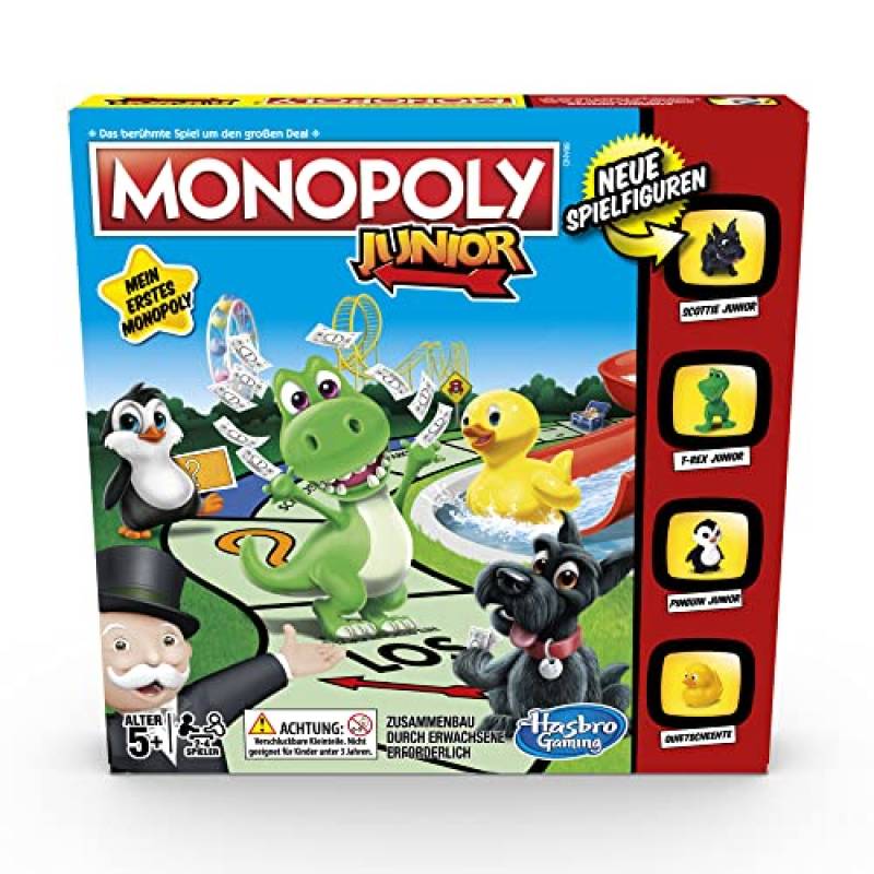 Hasbro Gaming A6984594 - Monopoly Junior, Gioco per bambini, Multicolore, 5 anni+ [Versione Tedesca] [Esclusivo Amazon]