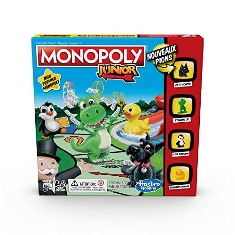 Monopoly Junior - Gioco da tavolo per bambini, versione francese [Esclusivo Amazon]
