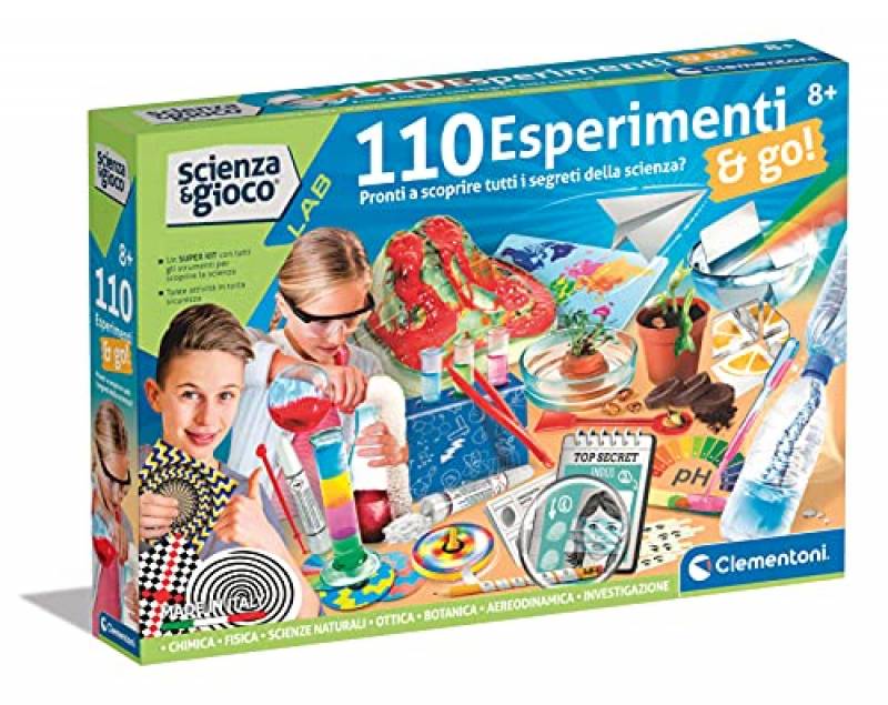 Clementoni Scienza E Gioco Lab Kit Esperimenti Scientifici Per Bambini 8+ Anni, ‎Multicolore, 19255