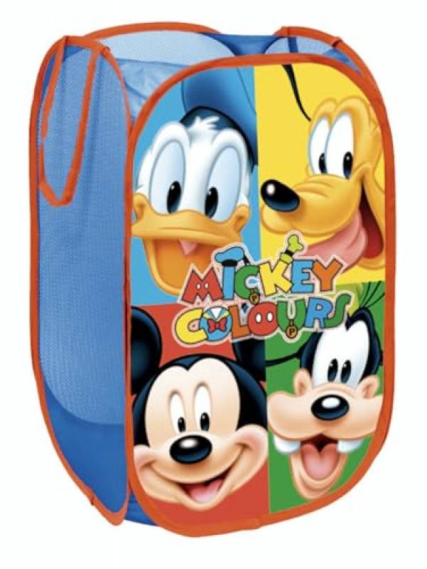 Superdiver Cestino Pieghevole con Manici Pop Up Disney 58x36x36cm (Mickey And Friends)