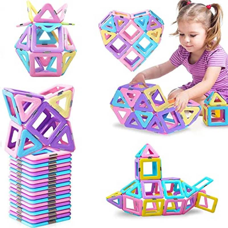 38 Pezzi Costruzioni Magnetiche per Bambini 3 4 5 6 7 8 Anni Giochi Educativo Magneti Compleanno Natale Ottima Idea Regalo