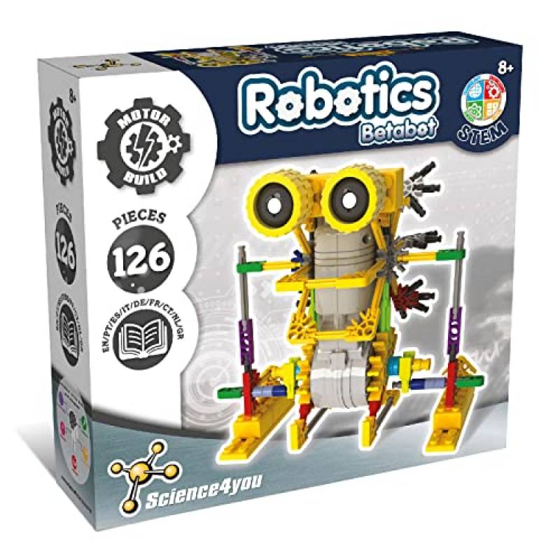 Science4you Betabot Robot Interattivo per Bambini - Robot da Costruire per Bambini 8+ Anni con Questo Giochi di Ingegneria 126 Pezzi, Esperimenti Scientifici e Regalo per Bambini +8 Anni