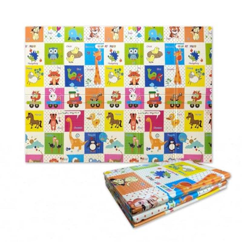 Maxi Tappeto Gioco Pieghevole Primi Passi per Neonati e Bambini cm 200x150 - Alto Spessore 10mm