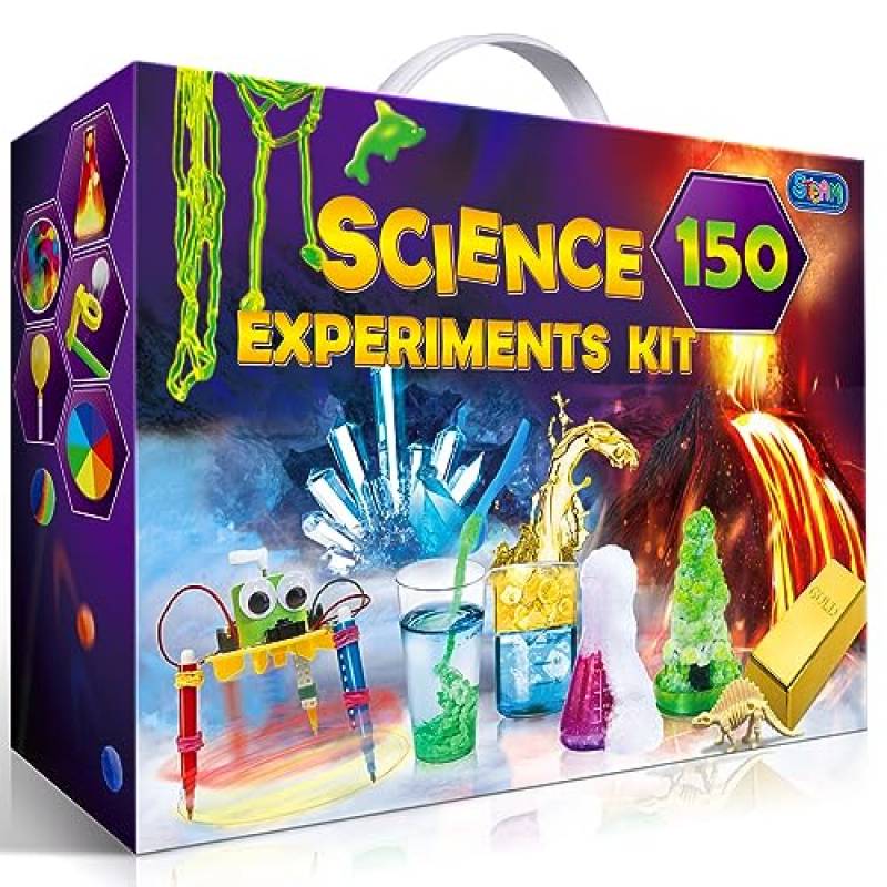 UNGLINGA 150 Esperimenti Kit Scientifici per Bambini, Giocattoli Educativi STEM Project Ragazzi Ragazze Idee Regalo di Compleanno