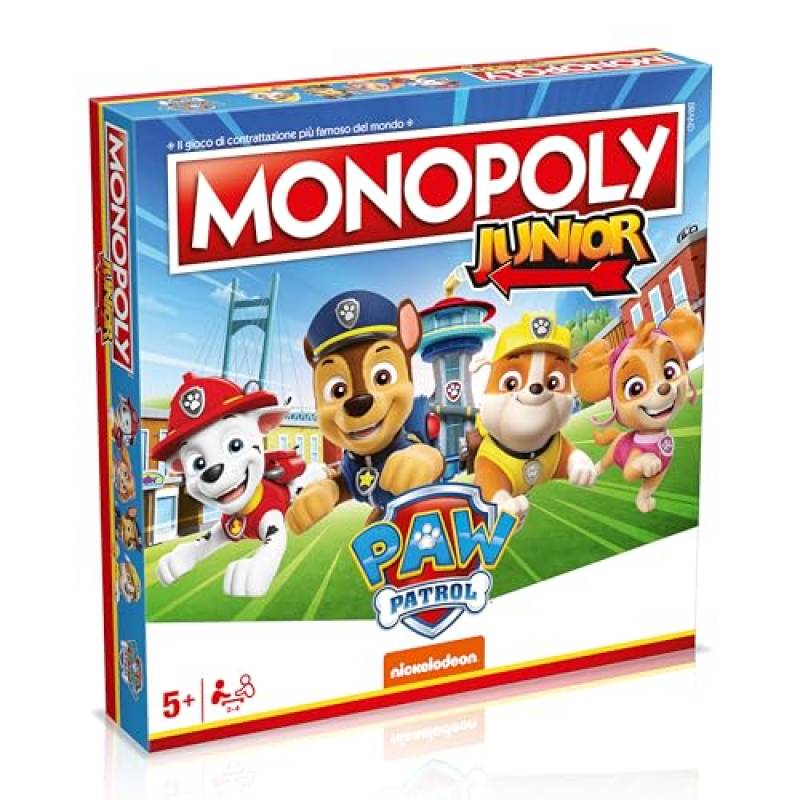 Winning Moves, Monopoly Junior Paw Patrol, Gioco da tavolo, 5+ anni