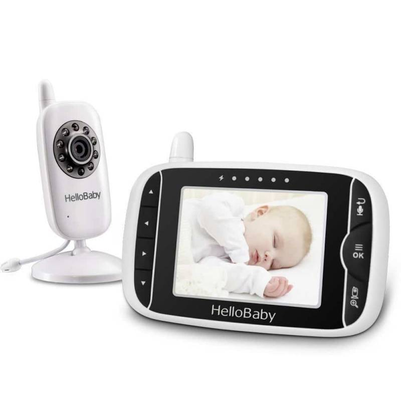 Baby Monitor, HelloBaby HB32 Visione Notturna Monitoraggio della Temperatura e 2 vie Citofono Sistema